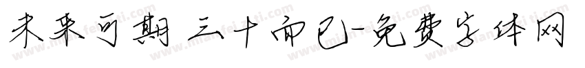 未来可期 三十而已字体转换